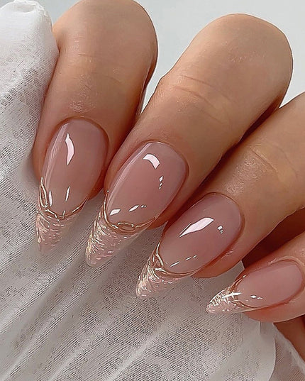 Elegant Minimalist Press-On Nail Set (24pcs) (DESIGN 7428)