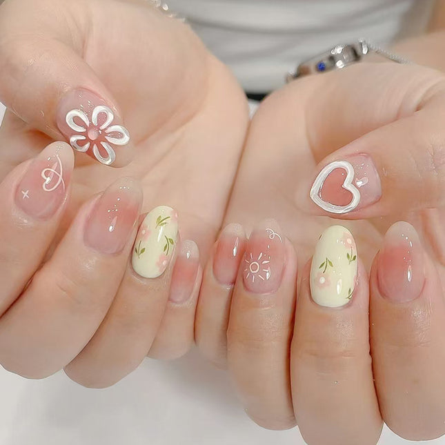 Elegant Minimalist Press-On Nail Set (24pcs) (DESIGN 7405)