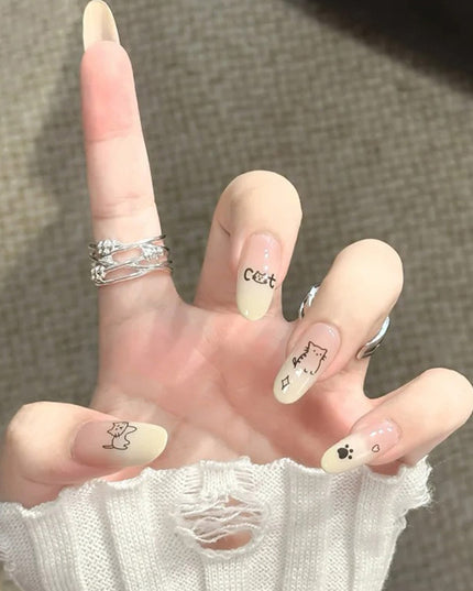 Elegant Minimalist Press-On Nail Set (24pcs) (DESIGN 7629)