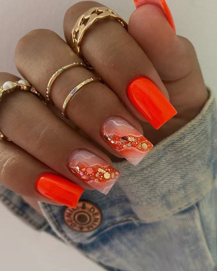 Elegant Minimalist Press-On Nail Set (24pcs) (DESIGN 7350)