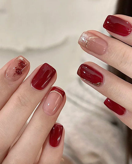 Elegant Minimalist Press-On Nail Set (24pcs) (DESIGN 7587)