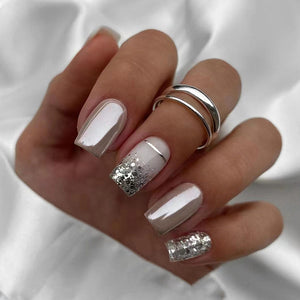 Elegant Minimalist Press-On Nail Set (24pcs) (DESIGN 7476)