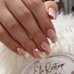 Elegant Minimalist Press-On Nail Set (24pcs) (DESIGN 7390)