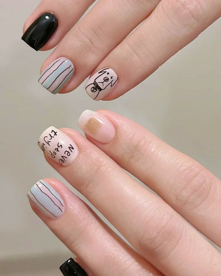 Elegant Minimalist Press-On Nail Set (24pcs) (DESIGN 7662)