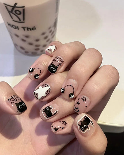 Elegant Minimalist Press-On Nail Set (24pcs) (DESIGN 7555)
