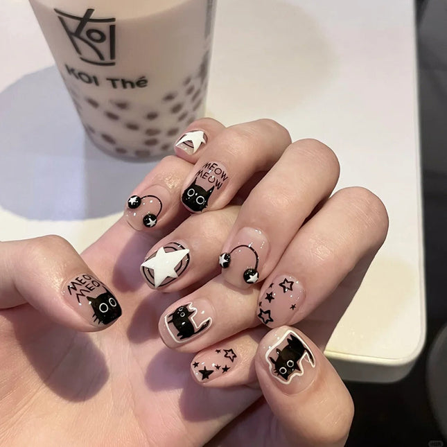 Elegant Minimalist Press-On Nail Set (24pcs) (DESIGN 7555)