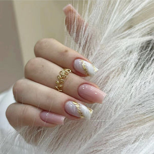 Elegant Minimalist Press-On Nail Set (24pcs) (DESIGN 7346)