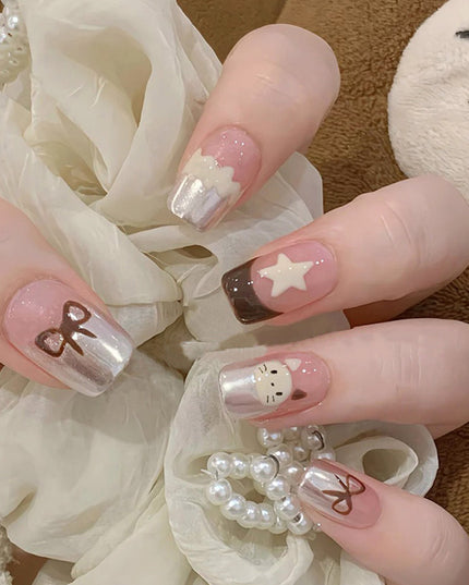 Elegant Minimalist Press-On Nail Set (24pcs) (DESIGN 7643)