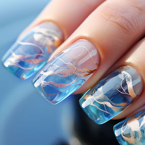 Elegant Minimalist Press-On Nail Set (24pcs) (DESIGN 7430)