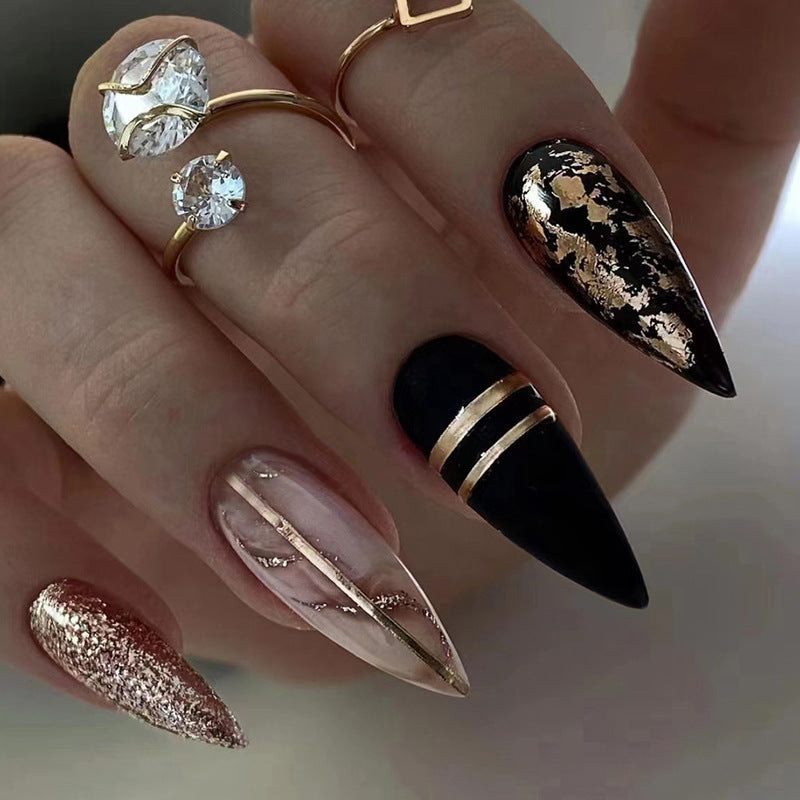 Elegant Minimalist Press-On Nail Set (24pcs) (DESIGN 7475)