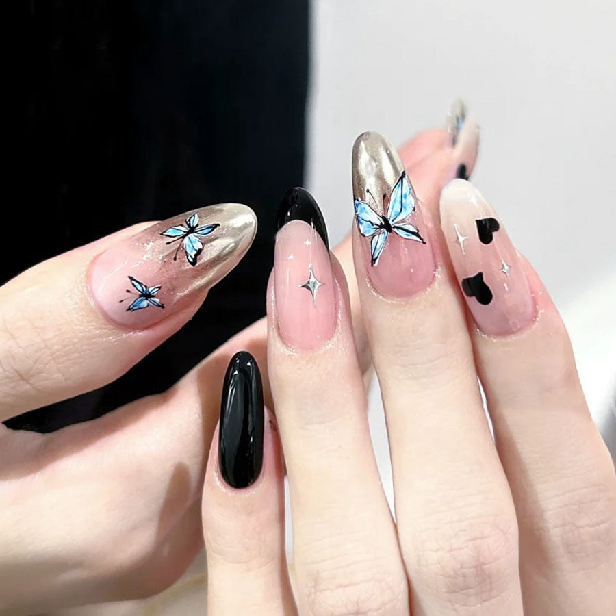 Elegant Minimalist Press-On Nail Set (24pcs) (DESIGN 7599)