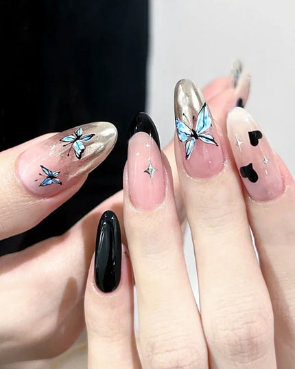 Elegant Minimalist Press-On Nail Set (24pcs) (DESIGN 7599)