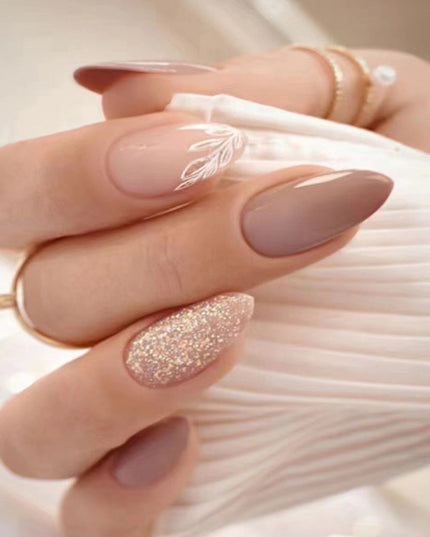 Elegant Minimalist Press-On Nail Set (24pcs) (DESIGN 7478)