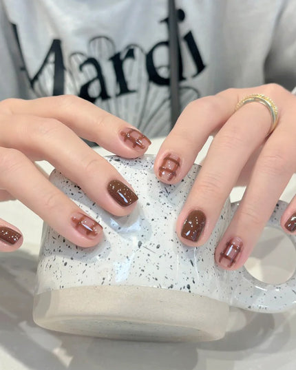 Elegant Minimalist Press-On Nail Set (24pcs) (DESIGN 7607)