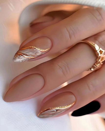Elegant Minimalist Press-On Nail Set (24pcs) (DESIGN 7473)