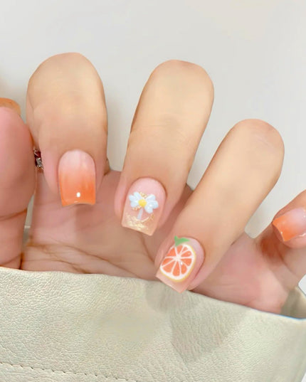 Elegant Minimalist Press-On Nail Set (24pcs) (DESIGN 7404)