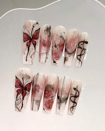 Elegant Minimalist Press-On Nail Set (24pcs) (DESIGN 7582)