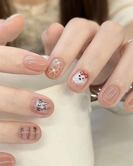 Elegant Minimalist Press-On Nail Set (24pcs) (DESIGN 7509)