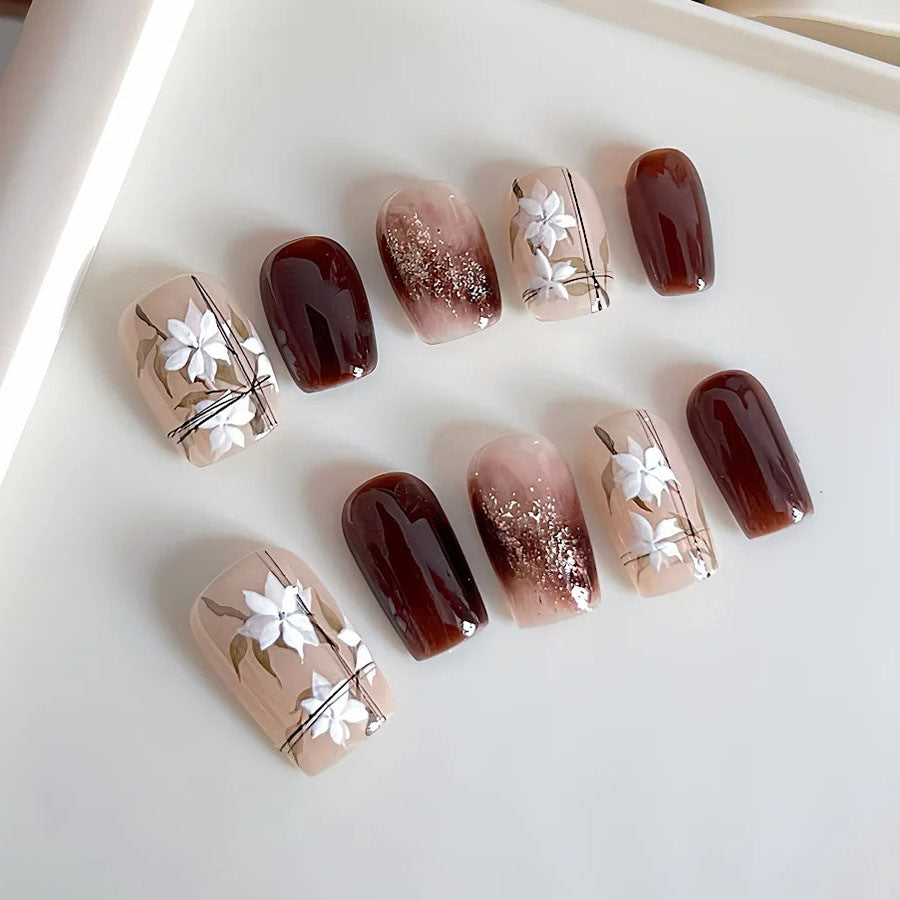 Elegant Minimalist Press-On Nail Set (24pcs) (DESIGN 7575)