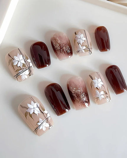 Elegant Minimalist Press-On Nail Set (24pcs) (DESIGN 7575)