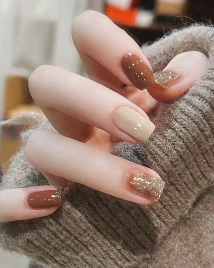 Elegant Minimalist Press-On Nail Set (24pcs) (DESIGN 7537)