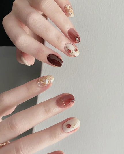 Elegant Minimalist Press-On Nail Set (24pcs) (DESIGN 7647)