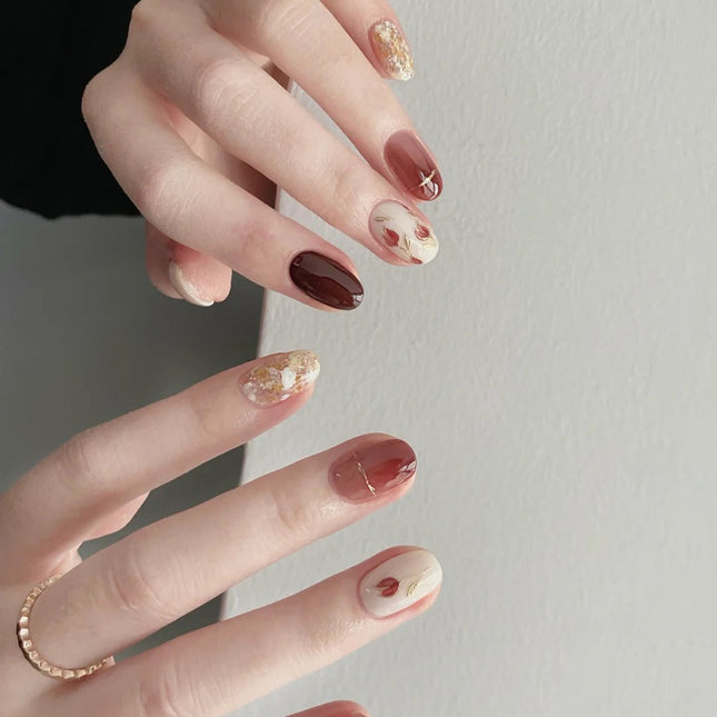 Elegant Minimalist Press-On Nail Set (24pcs) (DESIGN 7647)