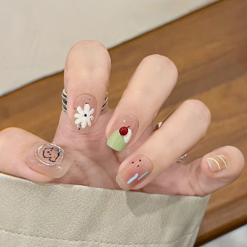 Elegant Minimalist Press-On Nail Set (24pcs) (DESIGN 7446)