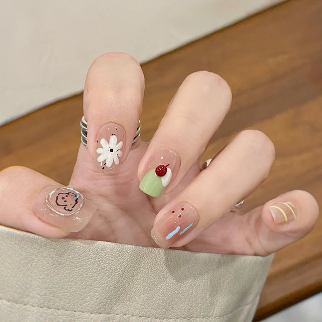 Elegant Minimalist Press-On Nail Set (24pcs) (DESIGN 7446)