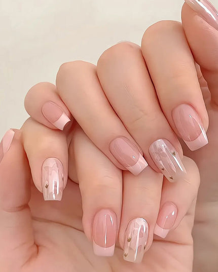Elegant Minimalist Press-On Nail Set (24pcs) (DESIGN 7541)
