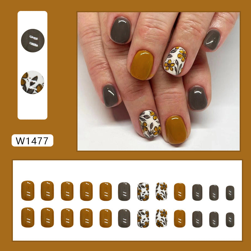 Elegant Minimalist Press-On Nail Set (24pcs) (DESIGN 7396)
