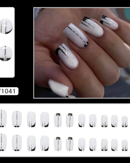 Elegant Minimalist Press-On Nail Set (24pcs) (DESIGN 7395)