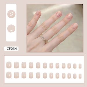 Elegant Minimalist Press-On Nail Set (24pcs) (DESIGN 7467)