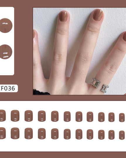 Elegant Minimalist Press-On Nail Set (24pcs) (DESIGN 7379)