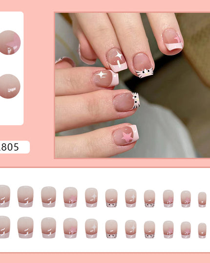 Elegant Minimalist Press-On Nail Set (24pcs) (DESIGN 7417)