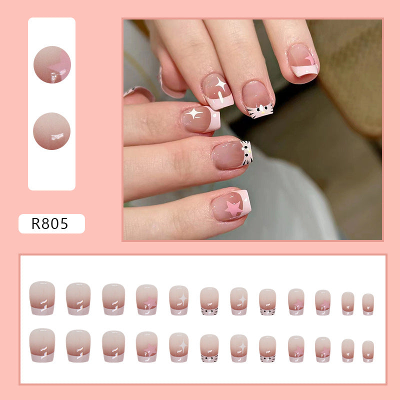 Elegant Minimalist Press-On Nail Set (24pcs) (DESIGN 7417)