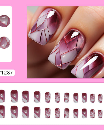 Elegant Minimalist Press-On Nail Set (24pcs) (DESIGN 7429)
