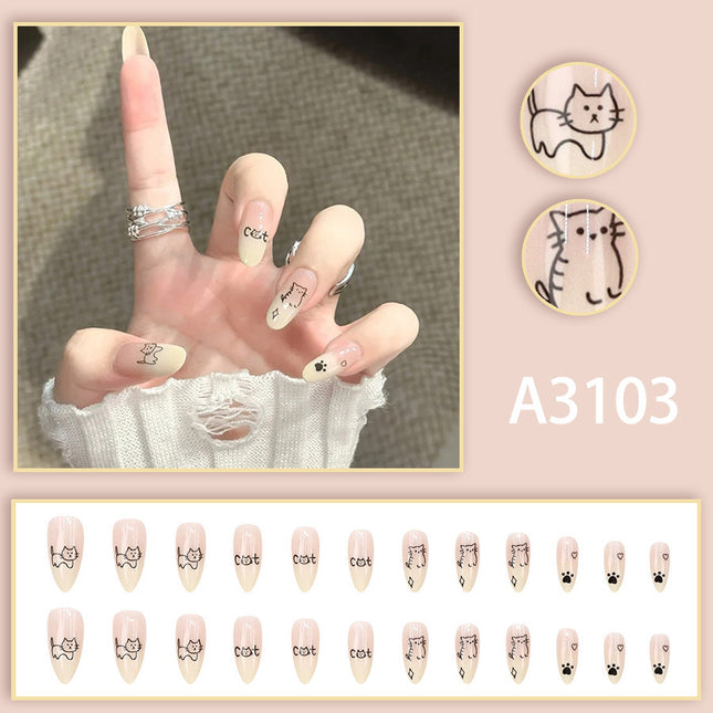 Elegant Minimalist Press-On Nail Set (24pcs) (DESIGN 7629)
