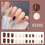 Elegant Minimalist Press-On Nail Set (24pcs) (DESIGN 7628)