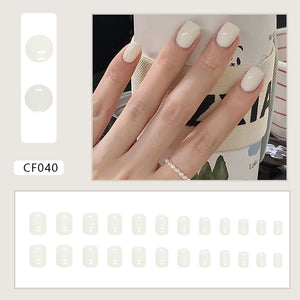 Elegant Minimalist Press-On Nail Set (24pcs) (DESIGN 7380)