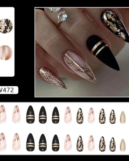 Elegant Minimalist Press-On Nail Set (24pcs) (DESIGN 7475)