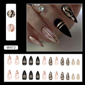 Elegant Minimalist Press-On Nail Set (24pcs) (DESIGN 7475)