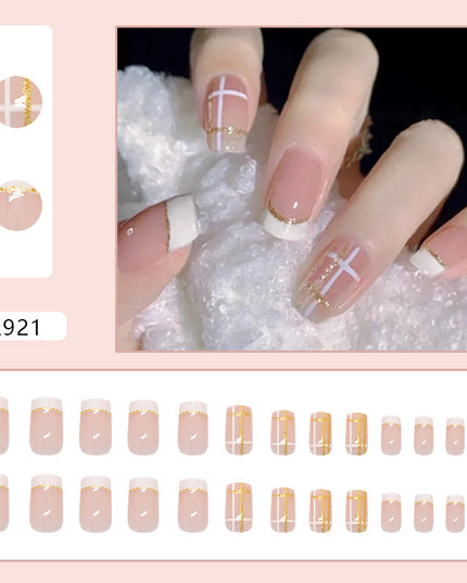 Elegant Minimalist Press-On Nail Set (24pcs) (DESIGN 7443)