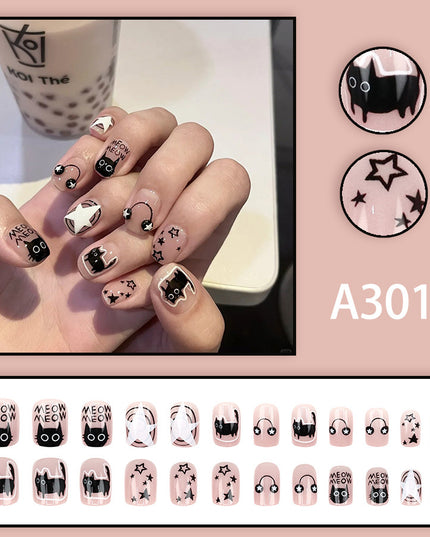Elegant Minimalist Press-On Nail Set (24pcs) (DESIGN 7555)