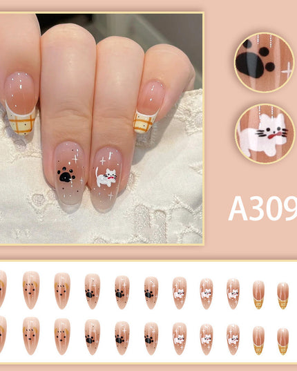 Elegant Minimalist Press-On Nail Set (24pcs) (DESIGN 7623)