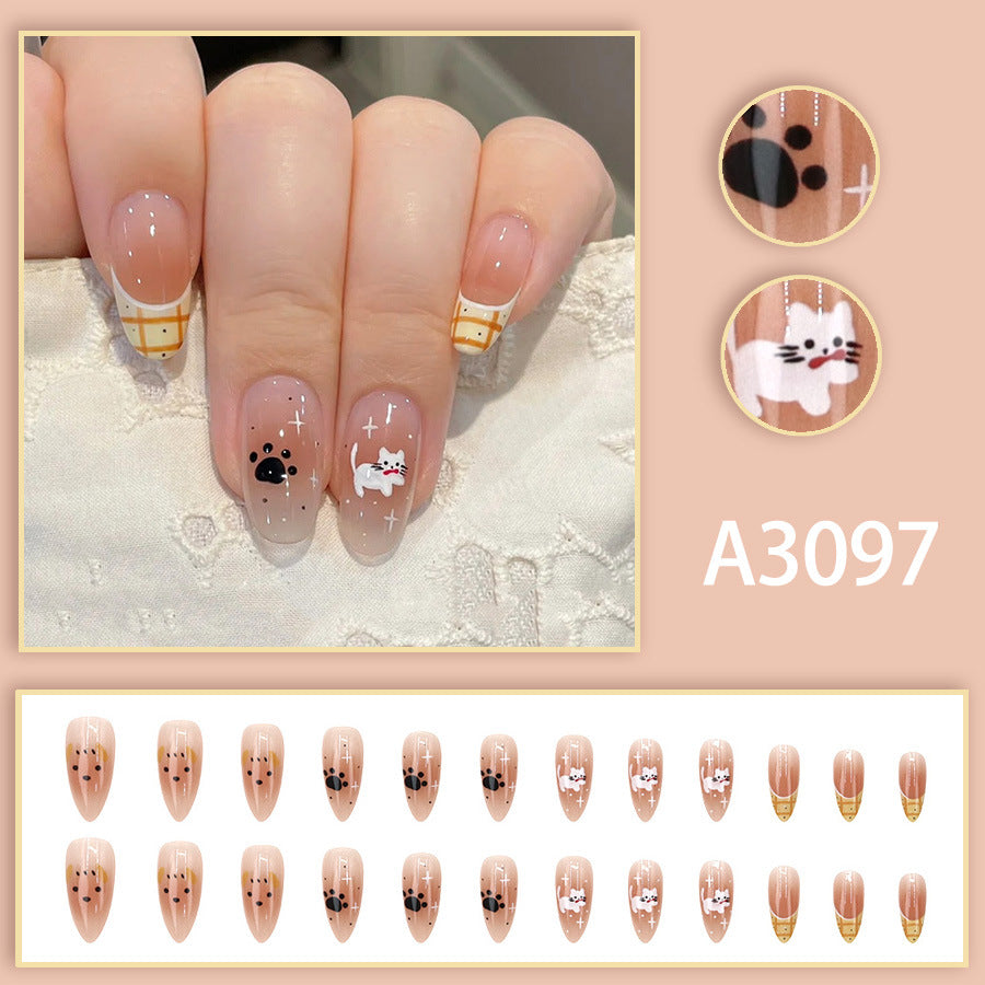 Elegant Minimalist Press-On Nail Set (24pcs) (DESIGN 7623)