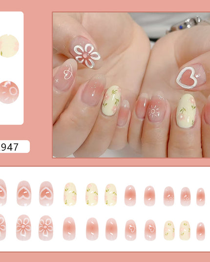Elegant Minimalist Press-On Nail Set (24pcs) (DESIGN 7405)