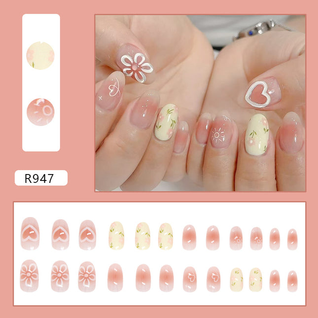 Elegant Minimalist Press-On Nail Set (24pcs) (DESIGN 7405)