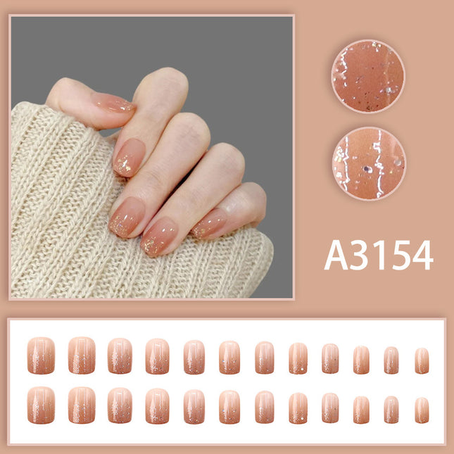 Elegant Minimalist Press-On Nail Set (24pcs) (DESIGN 7666)