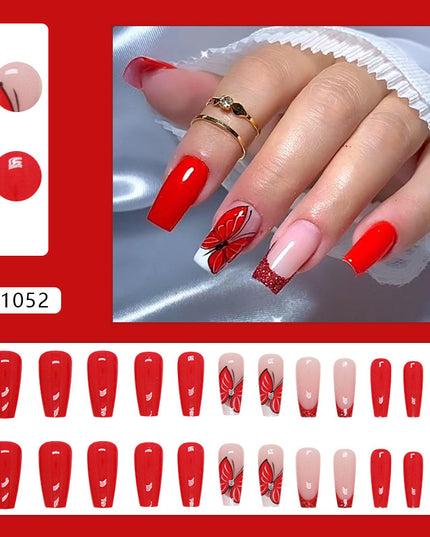 Elegant Minimalist Press-On Nail Set (24pcs) (DESIGN 7352)